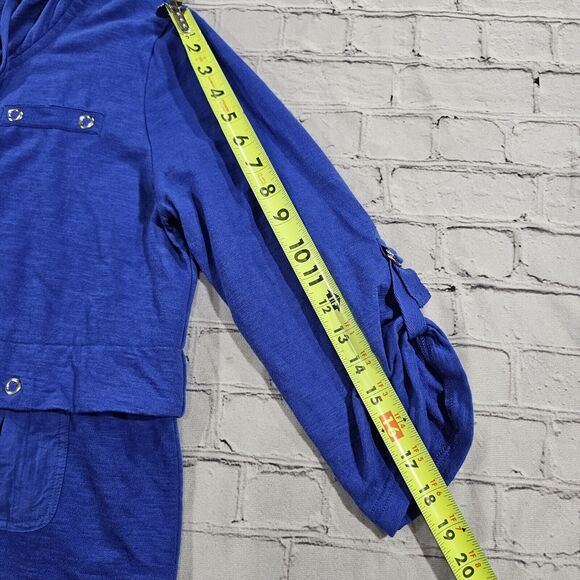 Zenergy By Chico’s Jacket Full Zip Hoodie Lightweight Blue WOMENS SIZE 0 (XS) - Picture 4 of 10